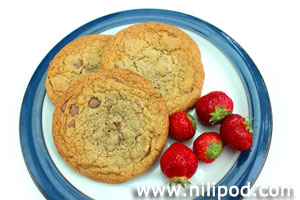 Image of cookies with strawberries