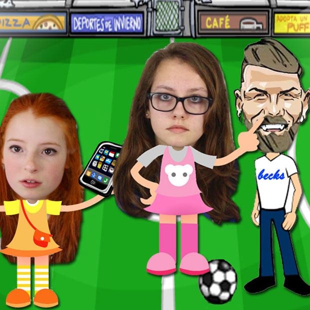 Cartoon of David Beckham Playing Football: Nia's Blogs and Vlogs (NiliPOD)