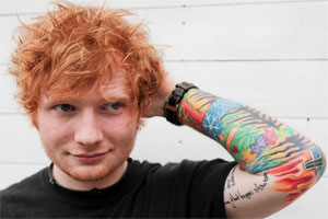 Image of Ed Sheeran's tattoos