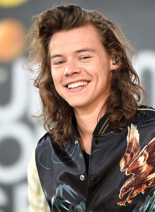 Image of Harry Styles the new movie star with long hair