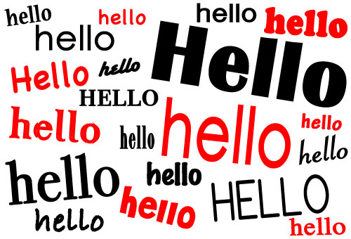 Photo of Hello text and shout outs