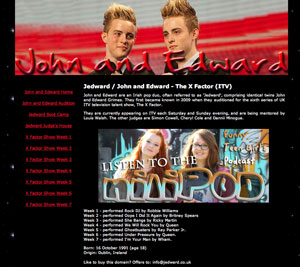 Jedward website picture