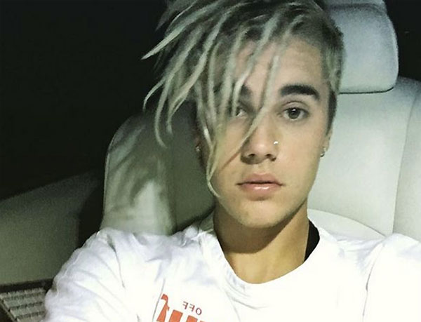 Photo of Justin Bieber and his dreadlocks hairstyle