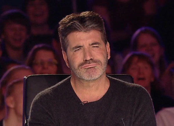 Photography of Simon Cowell, pulling a funny face of BGT