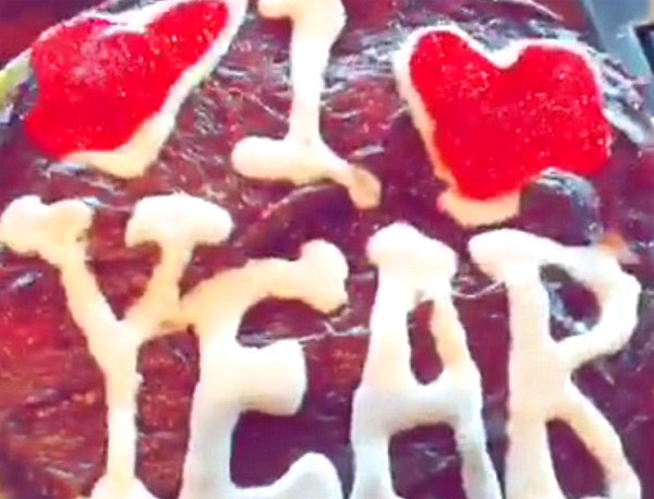 Photo of the Taylor Swift and Calvin Harris anniversary cake