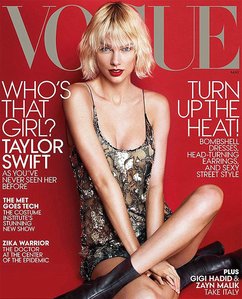 Image of Taylor Swift on Vogue magazine cover