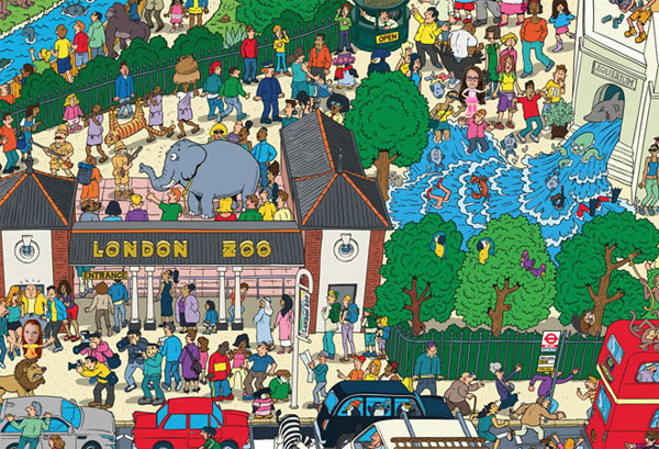 Where's Wally game in London Zoo