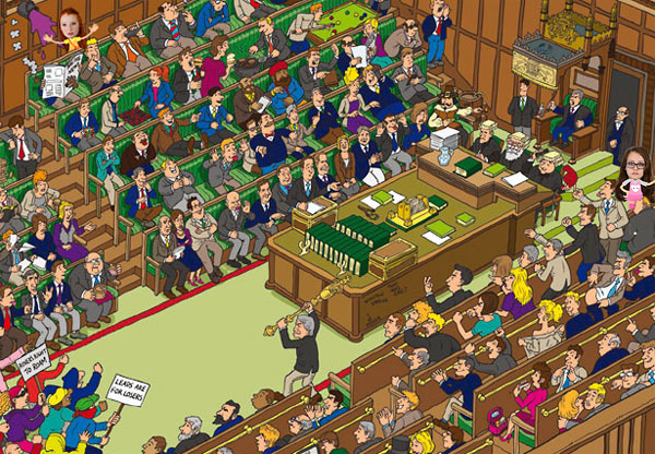 Where's Wally game in the Houses of Parliament