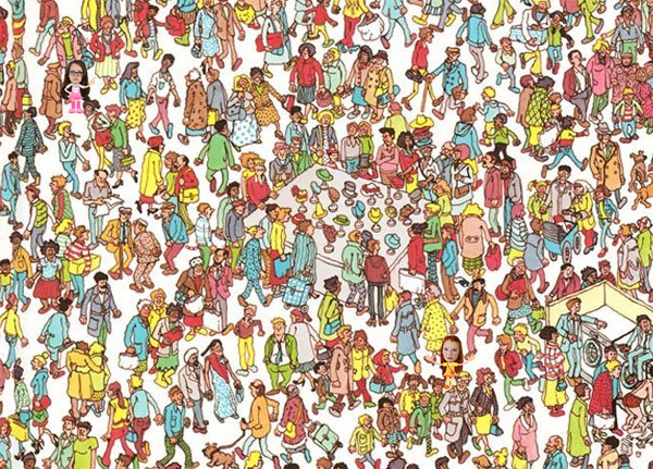 Cartoon market Where's Waldo